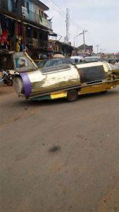 Photos: Is it a car or an aeroplane? Stange vehicle land in Anambra