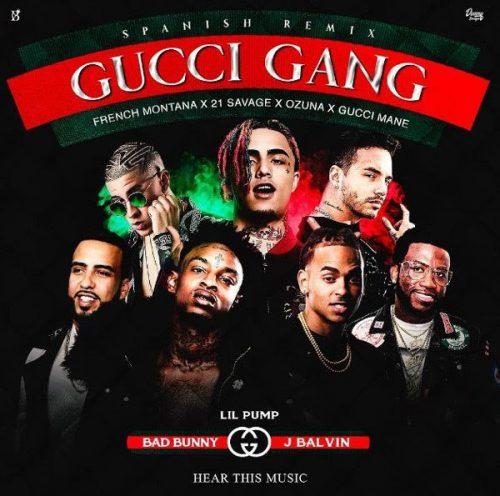 Om indstilling hensigt ben Lil Pump – Gucci Gang Remix (ft. Ozuna, French Montana, J Balvin, Bad  Bunny, Gucci Mane & 21 Savage) Lyrics - Wapaz.co