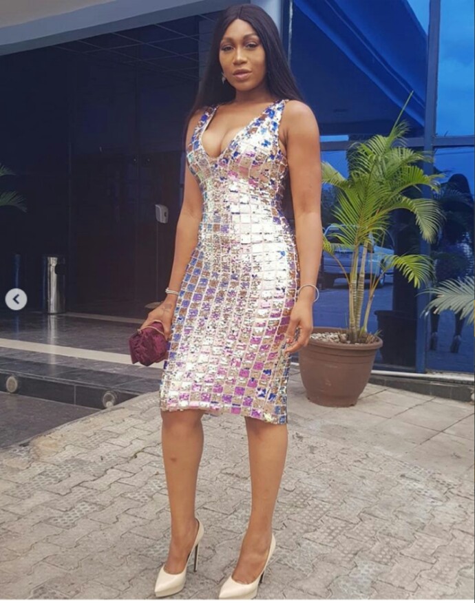 Smoking Hot! Actress Ebube Nwagbo Steps Out In Cleveage Baring Outfit