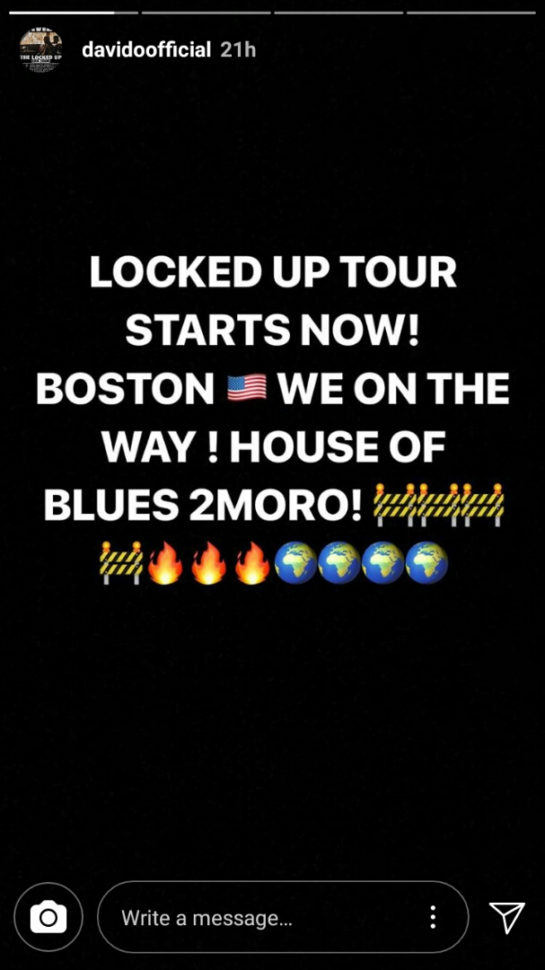 Few Days After Registering For NYSC, Singer Davido Jets Off To Boston For His US tour