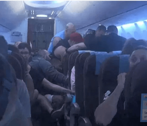 Commotion As Drunk Man Fights With His Girlfriend On Board A Plane