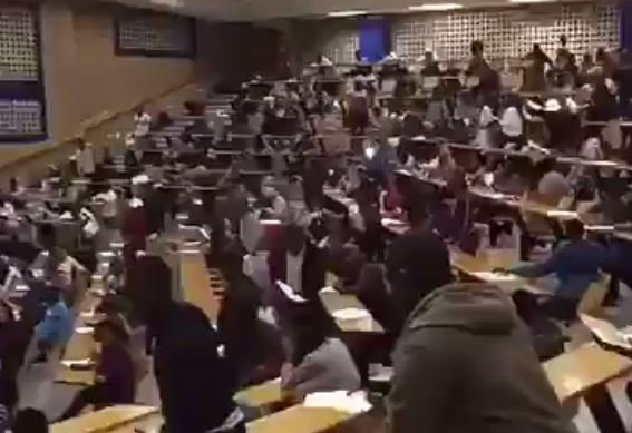 Viral Video Of University Students Walking Out Of Exam Hall Because It’s Difficult