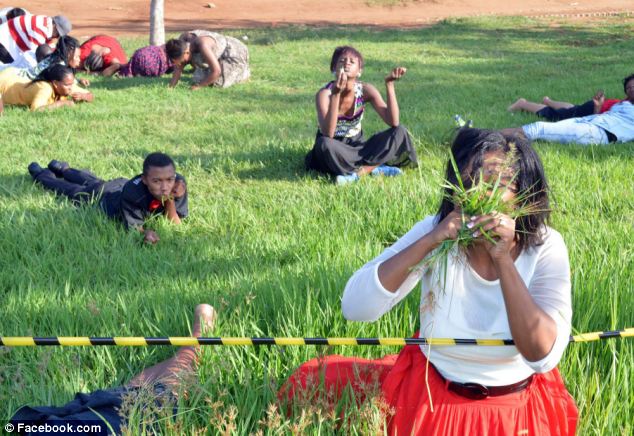 South African Pastor Command Members To Eat Grass So They Can Become Rich (Photos)