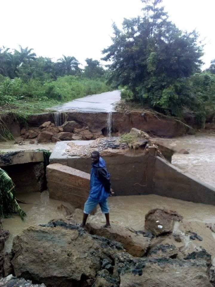 Residents Lament As Heavy Downpour Washes Off Ondo Bridge (Photos)