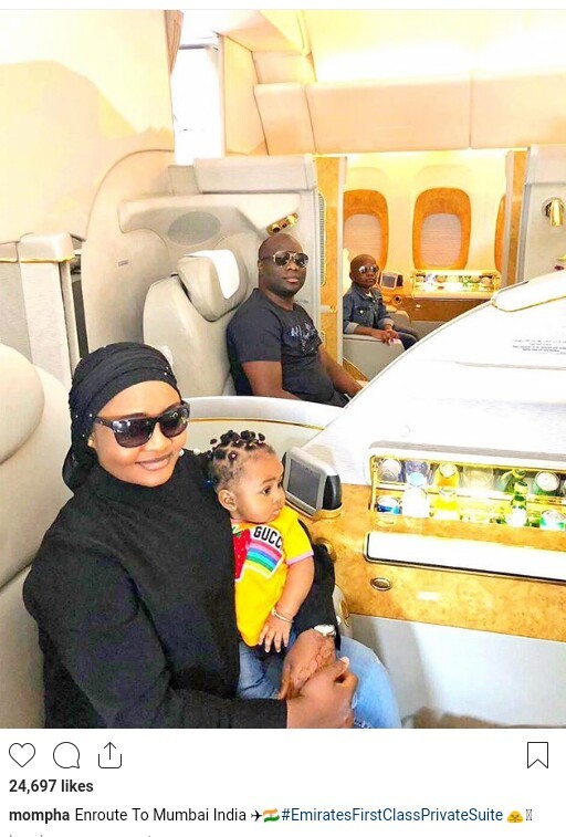 Mompha Shares Tickets Photos Online To Show Everyone That He Flew First Class To India With Wife And Kids