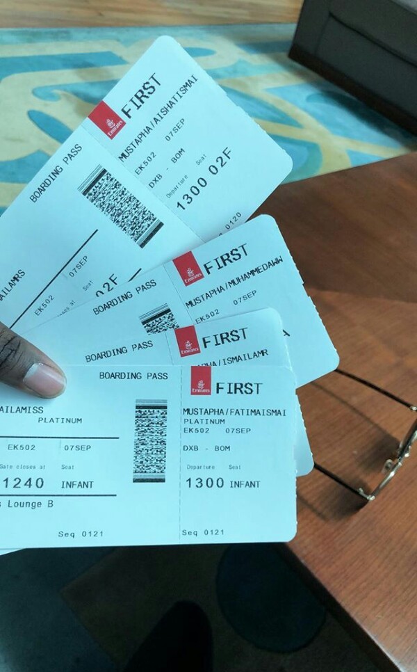 Mompha Shares Tickets Photos Online To Show Everyone That He Flew First Class To India With Wife And Kids