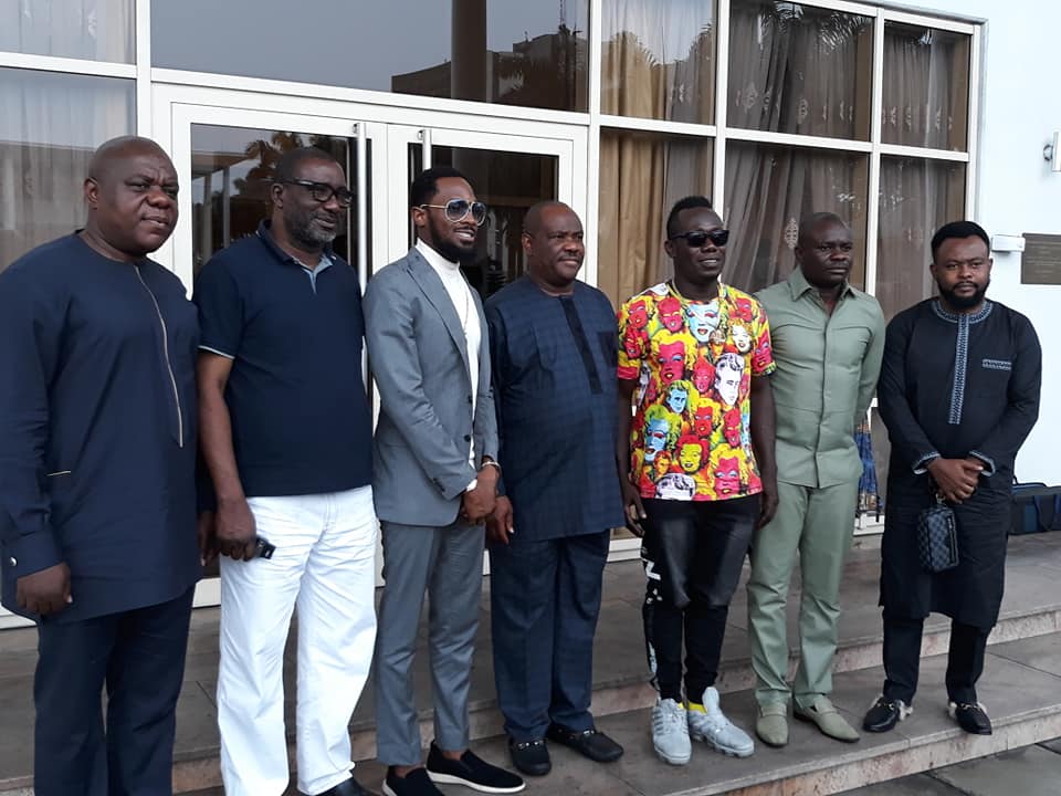 Photos: Gov Wike Hosts D’Banj And Duncan Mighty At Rivers Government House