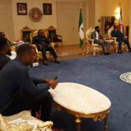 Photos: Gov. Wike Hosts D’Banj And Duncan Mighty At Rivers Government House