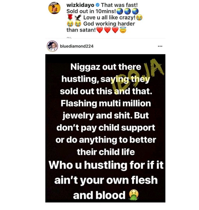 Wizkid Fires Back At His Babymamas – “God pls save me from the money hungry ones” (Photos)