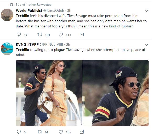 Nigerians Reacts To Teebillz Saying Wizkid Is Too Small To Sleep With Tiwa Savage (Screenshots)