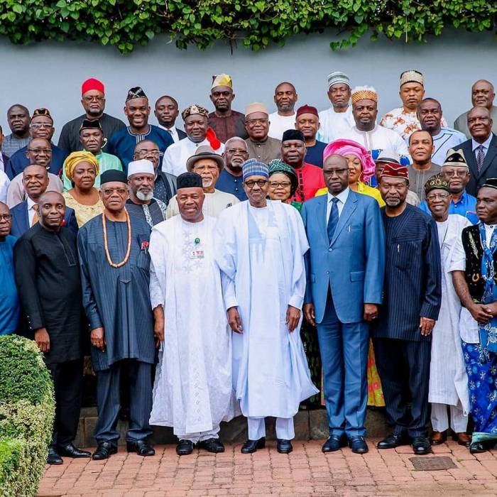 4 Akwa Ibom leaders and stakeholders on Monday September 17, 2018 met with President Muhammadu Buhari at the Aso Rock Villa. The delegation was led by Senator Godswill Akpabio.