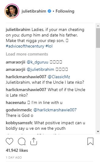 ‘If your man cheats on you, date his father’- Juliet Ibrahim Dishes Advice To Young Girls