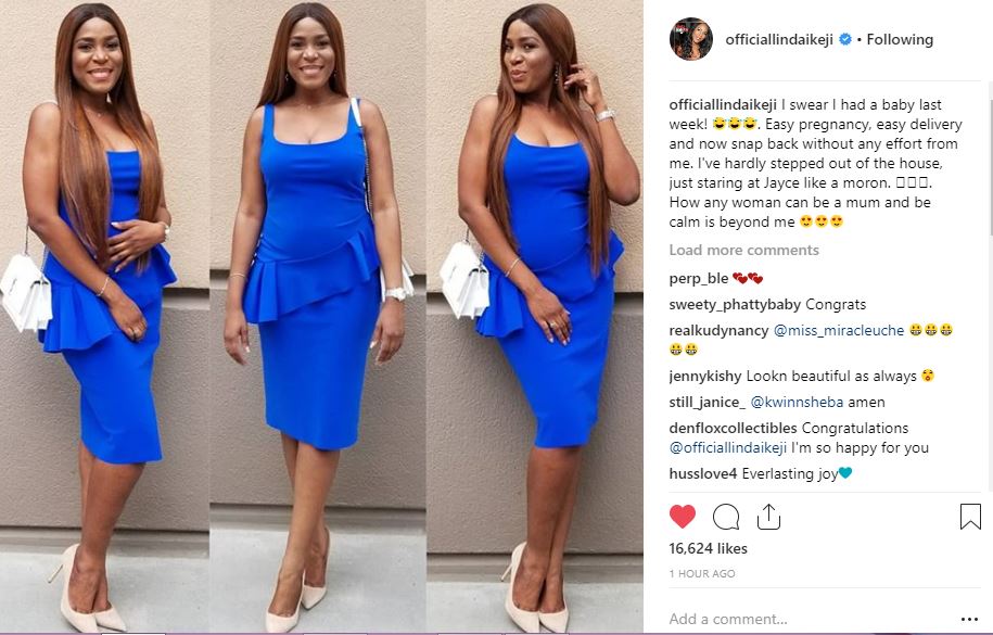 Super Woman! Linda Ikeji Glows As She Steps Out for the First Time Since Birth of Jayce (Photos)