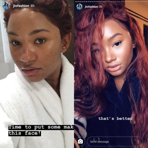 Checkout Temi Otedola Before And After Makeup