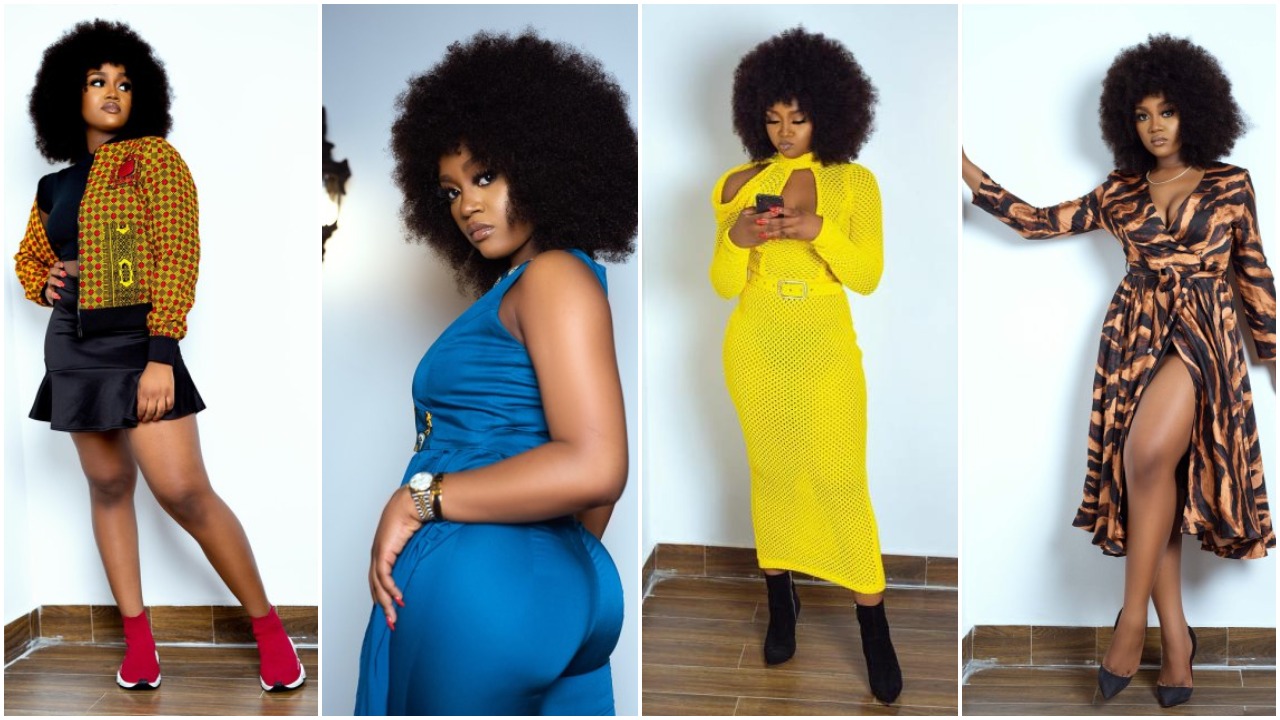 Davido’s Girlfriend, Chioma Releases Stunning New Photos of Herself Rocking 7 Different Outfits