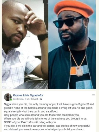 I won’t apologise for saying I’ll drink beer if Harrysong dies – Ex-manager