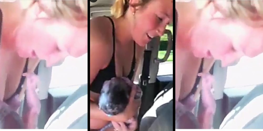 Man Captures The Incredible Moment His Wife Delivered Their 5th Child In Their Car (Video)