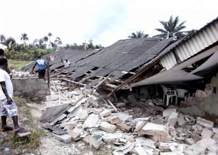 The collapsed Delta church