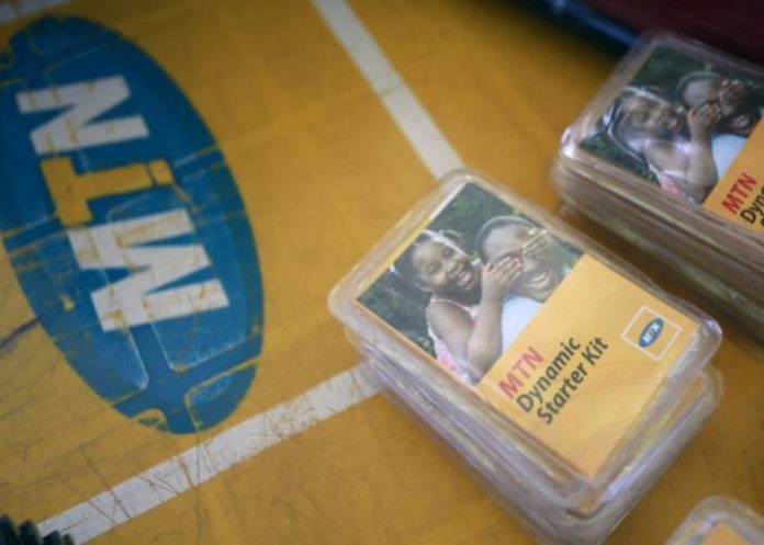 FILE PHOTO- An MTN starter kit pack on display at a retail stand in Abuja, Nigeria November 17, 2015. REUTERS-Afolabi Sotunde-File Photo