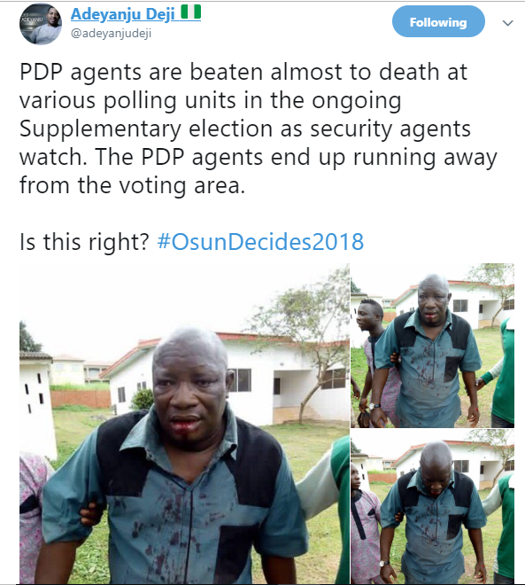 Osun Rerun: PDP Youth Leader Reportedly Killed As Another Is Beaten Up By Thugs (Photos)