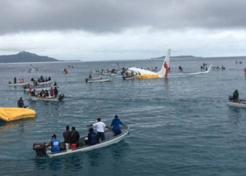 Passengers safe after Air Niugini flight crashes into sea in Micronesia