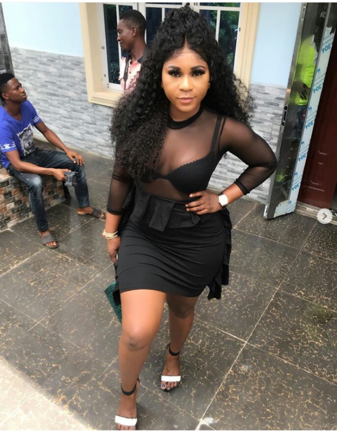 Pictures Of Curvy Actress, Destiny Etiko Dazzling In See-Through Dress