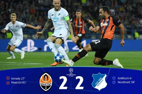 UCL: Kayode Missing In Shakhtar Donetsk Home Draw Vs Hoffenheim