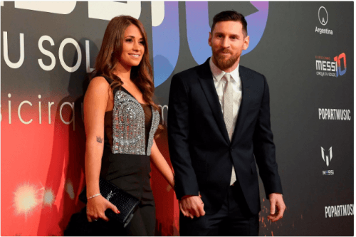Lionel Messi’s Wife Supports Him As He Attends Movie Premier About Himself (Photos)