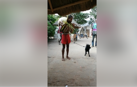 Young Man Disgraced After He Was Caught Stealing Goats In Anambra (Photos)