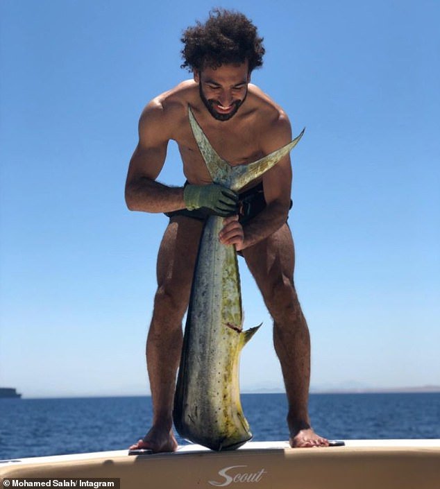 Liverpool Star, Mohamed Salah, Turns Fisherman (Photos)