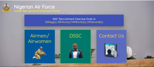 nafrecruitment.airforce.mil.ng portal